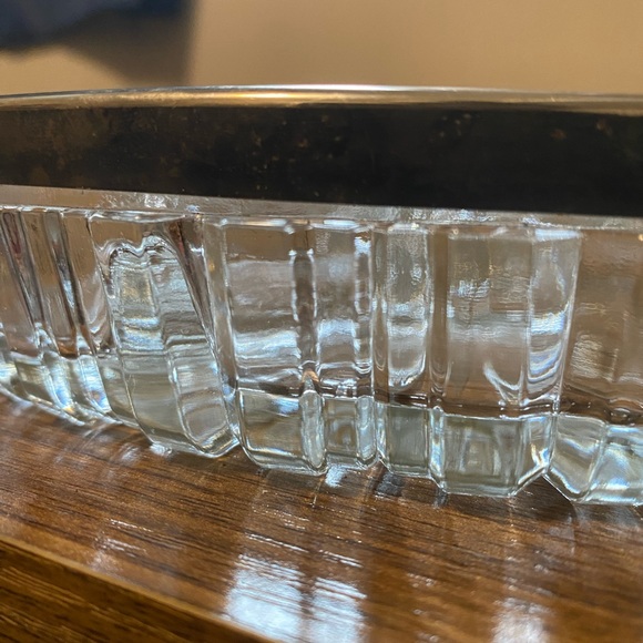 Beautiful vintage appetizer serving dish with silver rim - Picture 5 of 5